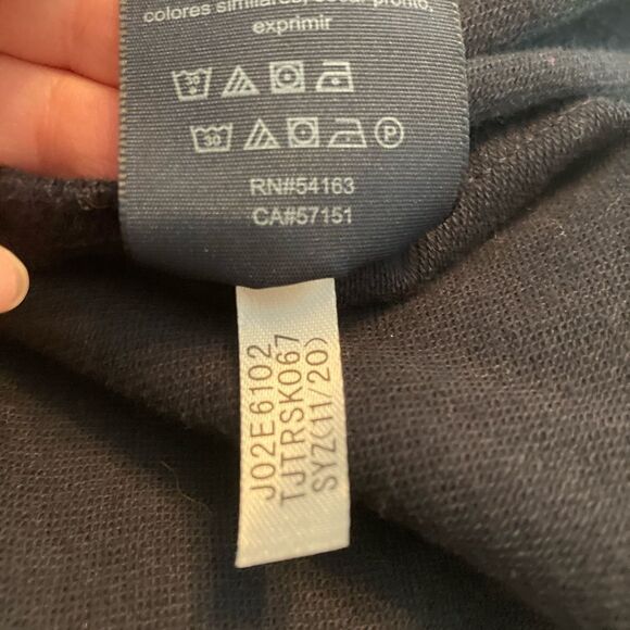 Tommy Hilfiger navy military style open blazer w/pockets and embossed buttons - Picture 8 of 10